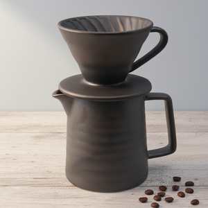 Ensemble de pot et de filtre en porcelaine durable de qualité supérieure multi-usages 3461001SETS-0.4 pour les amateurs de café - Product Image 5