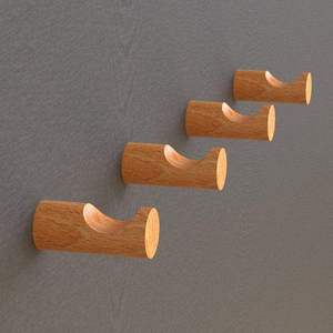 Crochets auto-adhésifs en bois de palissandre pour salle de bain et cuisine pour crochet mural idéal pour les accessoires de salle de bain et la décoration intérieure - Product Image 6