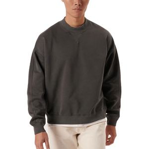 Sudadera de Algodón de Corte Holgado para Invierno, Nueva, al por Mayor, con Impresión Personalizada, Logotipo Bordado en Relieve, Cuello Redondo para Hombre - Product Image 2