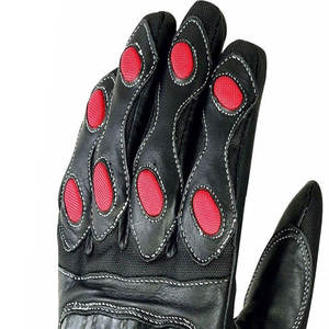 Black <b>Leather</b> Biker Gloves for Men Custom OEM Service Urban Fashion Motorbike Racing Summer Winter Breathable Motorcycle Gloves - Product Image 5