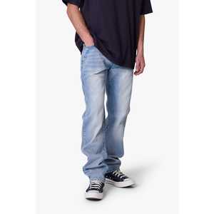 Denim droit épais personnalisé OEM en vrac de haute qualité coupe décontractée délavé vintage bleu indigo fabricant de jeans noirs - Product Image 2