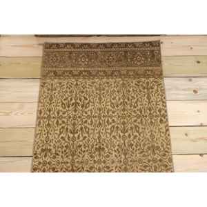 Tapis vintage, petit tapis turc 2,2x4,5 pieds, tapis en laine marron à motifs de plantes et d'arbres - Product Image 3