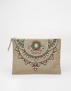 กระเป๋าคลัทช์สำหรับตอนเย็นประดับมุกสไตล์โบฮีเมียนปักลายธรรมชาติดีไซน์แฟนซีซับในขายส่ง - Product Image 5