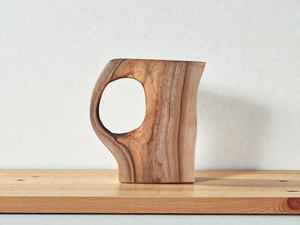 Tabla de Cortar de Madera 100% Natural, Tabla de Cortar de Madera Hecha a Mano con Mango, Superficie de Grano de Extremo Gruesa y Duradera para Cocina - Product Image 3