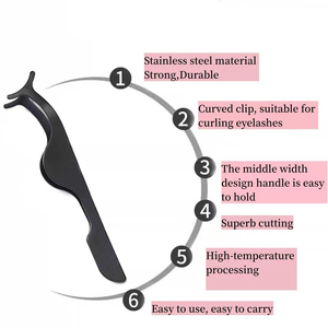 Pince à cils incurvée à pointe fine Isolation parfaite des cils pour les meilleures extensions de cils, y compris les cils de vison - Product Image 6