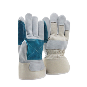 Gants de travail en cuir homologués CE EN388 avec protection du travail manuel pour les travaux industriels, de jardinage, de construction et mécaniques - Product Image 1