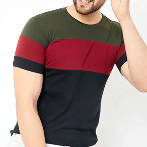 Camiseta Moderna para Hombre con Bloques de Color, Diseño de Paneles a la Moda, Ropa Casual de Verano, 100% Algodón, Secado Rápido, Transpirable, Alta Calidad - Product Image 1