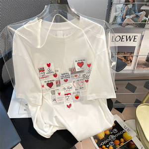 เสื้อยืดเข้ารูปแขนยาวสำหรับผู้หญิง,เสื้อยืดคอกลมแขนสั้นสไตล์แท็กด้านหน้าสีล้วน - Product Image 3