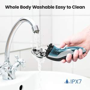 Afeitadora Eléctrica Recargable para Hombre, Húmeda/Seca, con 3 Cabezales Rotatorios, Impermeable IPX7, Mini Afeitadora para Cara y Cuerpo, para Uso en Autocaravanas - Product Image 3