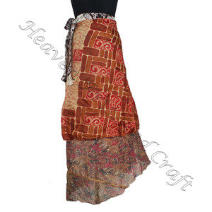 ชุดกระโปรงยาวผ้าไหมส่าหรีสำหรับเด็กผู้หญิงชุดเดรสส่าหรีกระโปรงคลุมชายหาด - Product Image 2