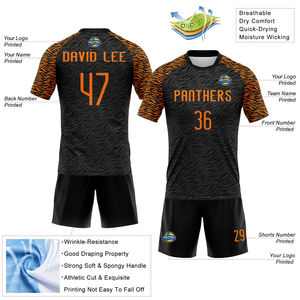 Uniforme de Voleibol Sublimado con Estampado Animal Naranja y Negro, Diseño Nuevo, Personalizado, Ajuste Compresivo, Ropa de Voleibol para Hombre, Venta al Por Mayor - Product Image 3