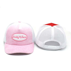 Casquettes de baseball en maille de camionneur avec broderie personnalisée de haute qualité, concevez votre propre logo, vente en gros de casquettes de camionneur en velours - Product Image 3