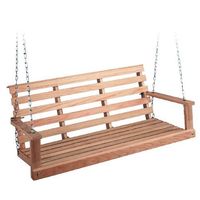 Balançoire de porche en bois à l'ancienne avec un design robuste siège extra large et un grain de bois antique pour un charme intemporel