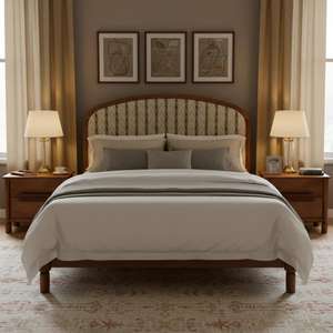 เตียงไม้เนื้อแข็งแบบปรับขยายได้ ดีไซน์ทันสมัย โครงสร้างแข็งแรง รูปลักษณ์หรูหรา ดีไซน์สะดวกสบาย สำหรับตกแต่งห้องนอนอย่างมีสไตล์ - Product Image 5