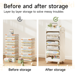 Idea Gifts <span class=keywords><strong>Petite</strong></span> bibliothèque à 5 niveaux <span class=keywords><strong>Chambre</strong></span> d'enfant Étagère double face coulissante pour livres et <span class=keywords><strong>rangement</strong></span> de <span class=keywords><strong>jouets</strong></span> pour enfants - Product Image 4