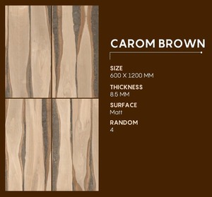 Azulejos de suelo de tablón con aspecto de madera de cerámica de diseño elegante, azulejo de porcelana de madera pulida impermeable esmaltado de 600x1200mm para la habitación del hogar - Product Image 1