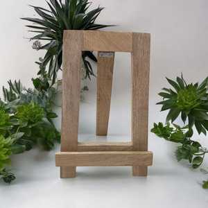 Customized American Style Natural Antique Mango Wood <b>Table</b> Easel for Cookbook Text Book Painting Canvas <b>Wall</b> Sign Display Stands - Product Image 1