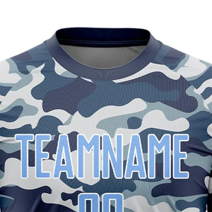 Maillots de football style camouflage en gros pour garçons, impression personnalisée du nom, polyester, haut imprimé numériquement, vêtements de sport, logo, club de jeunes spécifique - Product Image 6