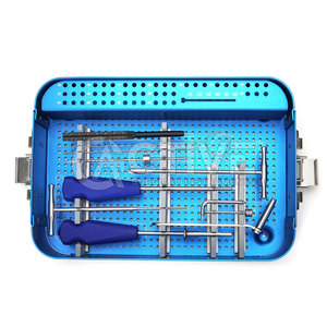 Ensemble orthopédique en acier inoxydable avec porte-aiguille pour la coupe et la fixation des os - Product Image 1