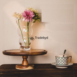 Soporte de pastel de madera con acabado natural para exhibición de bodas y postres rústicos Tradebyd - Product Image 2