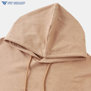 Venta al por mayor 100% de algodón de los hombres de moda sudaderas con capucha de manga larga personalizado forrado diseño logotipo bordado de invierno sólido estampado patrón tamaño 6XL - Product Image 3