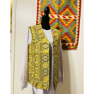 Chaleco de boda para hombre de nuevo diseñador de fabricante profesional, chaleco afgano tradicional de tela suave con bolsillos para invierno - Product Image 5