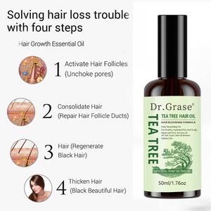 Aceite Capilar Orgánico de Árbol de Té OEM, <span class=keywords><strong>Tratamiento</strong></span> para el Cuero Cabelludo, Anticaspa, Crecimiento del Cabello, Reparación del Cabello Seco y Dañado - Product Image 5