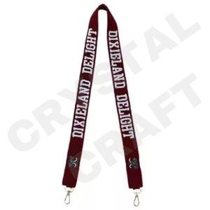 Tigre naranja y negro, correas de bolsa de cuentas de semillas de oro blanco personalizadas, accesorio de moda 'Hook Em Horns', correa de monedero con cuentas - Product Image 4