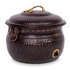 Macetas de Metal de Calidad Superior con Acabado Antiguo de Cobre, Aspecto Atractivo, Accesorios de Jardinería de Lujo, Suministro de la India - Product Image 6