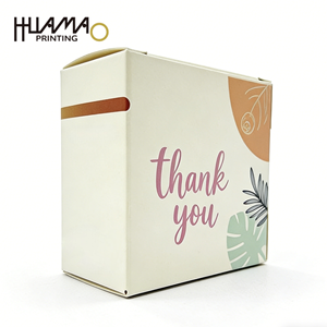 OEM Custom Logo Printed Thank You <b>Paper</b> Box Wholesale Foldable Packaging Box with Geometric <b>Pattern</b> for Wedding, Party, Gifts - Product Image 2