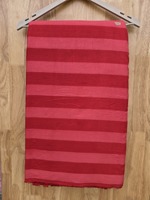 Tela a Rayas Transpirable y Ecológica de Diseño Moderno para Ropa de Cama, Manteles, Camisas y Bolsos - Tonos Alternados en Rojo