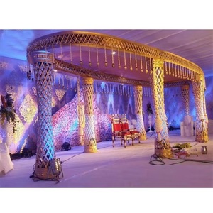 Elegante Ceremonia de boda india cristal Mandap boda india Pilares de cristal Mandap gran boda lugar Mandap decoración Malasia - Product Image 1