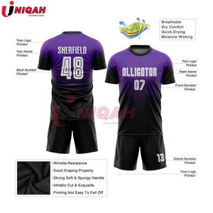 ชุดฟอร์มฟุตบอลผ้าโพลีเอสเตอร์สำหรับ100% เสื้อฟุตบอลกางเกงขาสั้นเสื้อฟุตบอลดีไซน์ยอดนิยมออกแบบโลโก้ได้ตามต้องการสำหรับทีม - Product Image 6