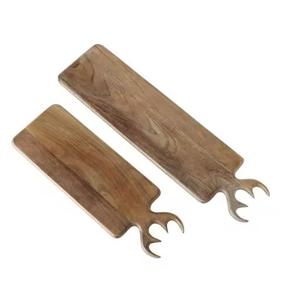 เขียงไม้สับสำหรับห้องครัวทำด้วยมือสไตล์อินเดียทำจากธรรมชาติ - Product Image 4