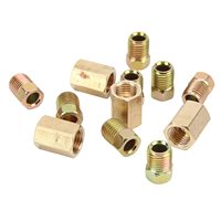 Raccords de compression croisés pour conduite de frein en laiton, acier métrique et acier inoxydable (SS, MS) de 3/16 po et 1/4 po, adaptateur en T, coude à évasement inversé, embout, union, boulon banjo
