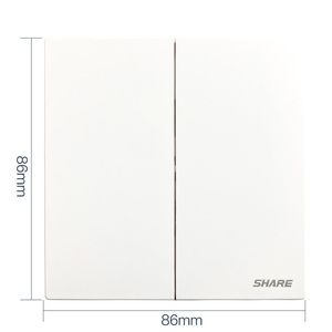 Interrupteur mural électrique haut de gamme élégant 2 gangs multi-voies 10A 250V PC Garantie 15 ans Certifié ISO9001 Personnalisable - Product Image 1