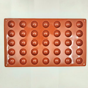 Molde redondo de silicona para gelatina y chocolate, antiadherente, resistente al calor, reutilizable y fácil de desmoldar - Product Image 1