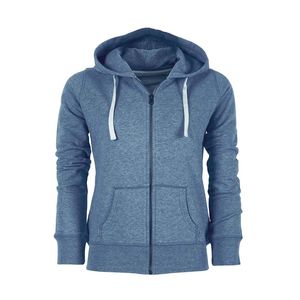 Sudadera con capucha y cremallera de algodón de invierno de alta calidad con logotipo personalizado OEM para mujer, jersey de gran tamaño, capucha transpirable, ropa de calle con estampado abullonado, gran oferta - Product Image 1