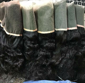 Nous avons des cheveux humains indiens 100 % naturels, provenant de temples, avec toutes les cuticules alignées, pouvant être décolorés dans toutes les couleurs, tous sont très soyeux et lisses, y compris les frontals. - Product Image 2