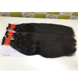 Extensions de cheveux vierges russes européens noirs naturels de haute qualité directs d'usine - Product Image 4