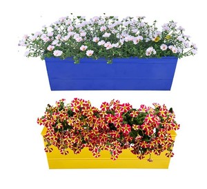 Maceta de caja de ventana hecha a mano de estaño de acero galvanizado/maceta de estaño de Estilo Vintage envejecido para jardín/maceta de hierro - Product Image 5