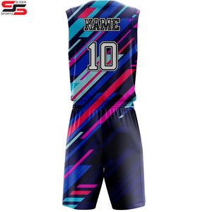 Ensemble de maillots de basket-ball réversibles sublimés personnalisés, shorts uniformes grande taille pour adultes et enfants pour logo de club d'équipe et de sport - Product Image 2