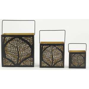 Décoration de la maison de noël lanterne découpée en métal faite à la main bougeoirs votifs découpés 3 tailles différentes pour les feuilles de mariages - Product Image 5