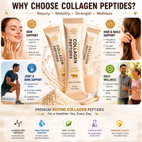 Poudre de peptides de collagène hydrolysé en sachets OEM, mélange de collagène bovin pour boisson