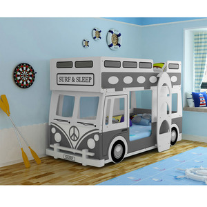 Cama de diseño moderno para niños, de madera blanca con almacenamiento litera individual, tablero de Mdf - Product Image 6
