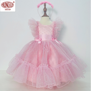 Venta al por mayor adorable bebé vestido de Nochebuena con capas punto color decoración silueta - Product Image 3