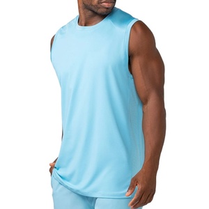 Ropa Deportiva, 90% Spandex, 10% Nailon, Material Elástico, Peso Pesado 220 Gsm, Secado Rápido, Color Personalizado, Camiseta sin Mangas de Corte Holgado y Largo - Product Image 2