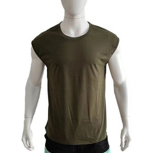 T-shirt sans manches pour hommes Sport Muscle débardeur solide blanc entraînement été t-shirt Gymwear t-shirts commande en gros 2023 - Product Image 6