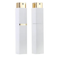 Mini flacon vaporisateur d'atomiseur de parfum en aluminium rechargeable blanc de 8ml 10ml de parfum de voyage personnalisé en gros