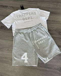 ชุดกางเกงขาสั้นผู้ชาย2ชิ้นเสื้อแขนสั้นแห้งเร็วสำหรับฤดูร้อนและเสื้อยืดกางเกงขาสั้นชุดเสื้อสีตัดกันคุณภาพสูง - Product Image 3